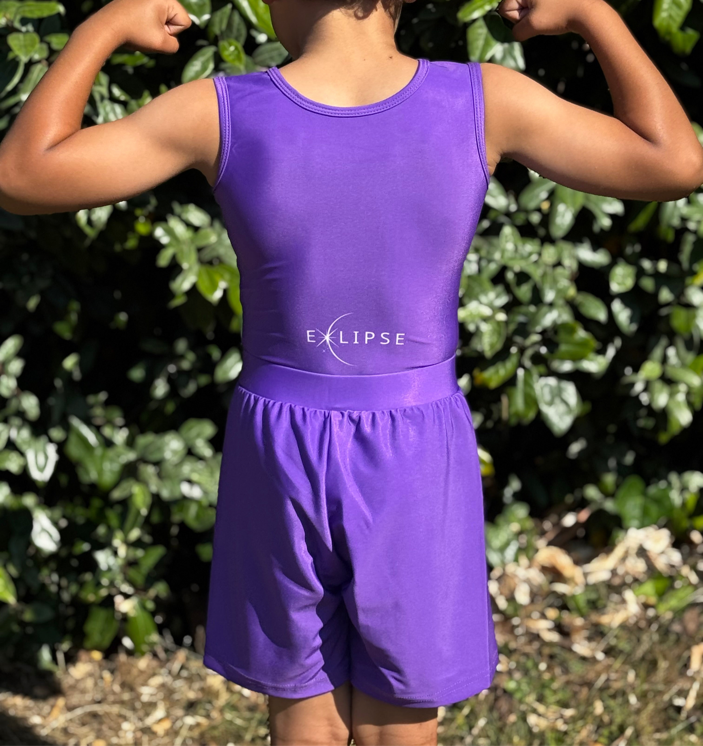 Purple Power unitard and matching shorts - PRE ORDER