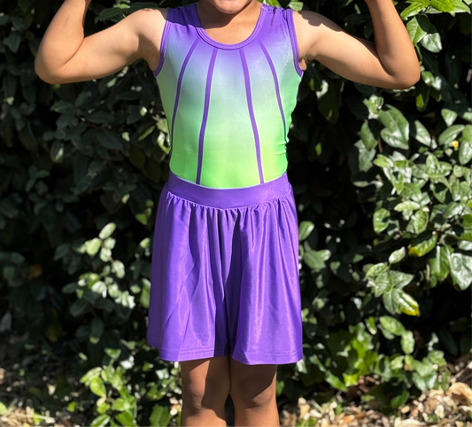 Purple Power unitard and matching shorts - PRE ORDER